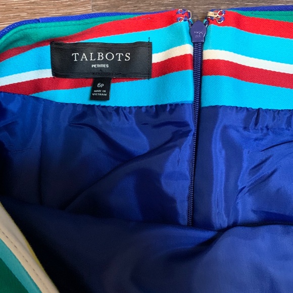 Colorful Talbots Striped Skirt 6P - Picture 3 of 3